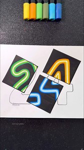 Modern number illustration using neon glow effect