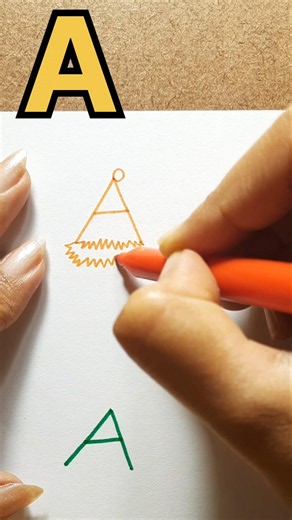 A Letter Drawing in easy way #easydrawing #tutorial #shorts