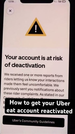 How get your Uber eat reactivated #ubereats #uberdriver