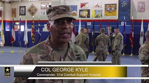 2K views · 330 reactions | Patton's Own: The 31st Combat Support Hospital transferred authority and operations during a ceremony at Camp Arifjan to the 86th Combat Support Hospital. The 86th CSH will take over day to day operations of the U.S. Military Hospital-Kuwait at Camp Arifjan. Third, Always First! U.S. Army U.S. Central Command | U.S. Army Central | Facebook