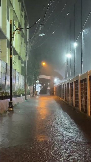 Heavy Rain at Night 🌧️ Calm Street Walk Indonesia #rain #rainwalk #indonesia