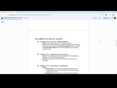 Medical Billing Interview Guide for Freshers 2026 | 500 Questions Series | Part 16