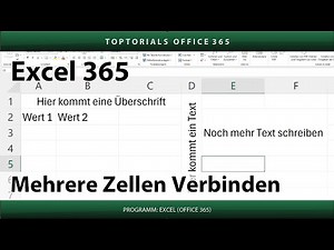 Mehrere Zellen Verbinden für Anfänger | Excel 365 Tutorial