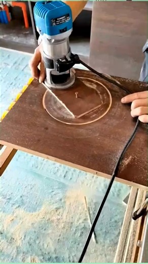 Perfect Circle#Cutting Trick😱Magic Skill Revealed🪵#woodworkingtools#cutting machine ⚙️#fly cutting