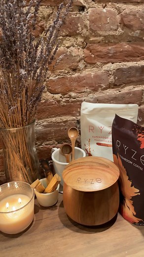 RYZE's Ritual Set elevates coffee into a full experience. Made in the USA, this set contains 2 bags of our Iconic Mushroom Coffee with 6 Adaptogenic Mushrooms paired with a creamy, nutrient-dense probiotic superfood creamer. Including handcrafted essentials made from acacia wood: a storage jar, measuring scoop, and stirring spoon, plus a recipe booklet to inspire new tasty blends. Every detail is designed for a mindful coffee moment that sets you up for the best day. Try now for 25% OFF⬇️ https: