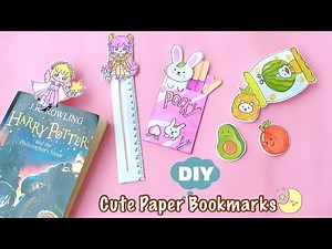 DIY Kawaii Bookmarks | How to make paper Bookmarks step by step | Easy Craft | School Supplies-Back