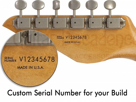 Custom Serial Number Waterslide Guitar Headstock Decals - Etsy