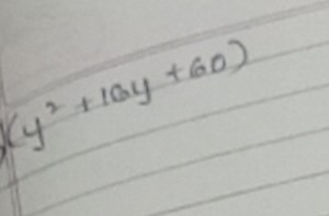 Factorize the following expression:y^2   16y   60... | Filo