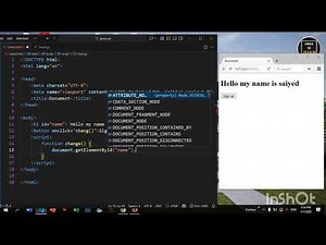 JavaScript Get element by id || change inner html using JavaScript Bangla tutorial