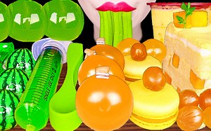 Jane ASMR EDIBLE SPOON, JELLY MACARON CAKE DESSERT EATING