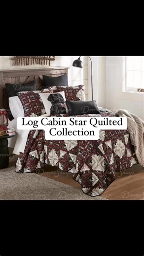 6.3K views · 18 reactions | Shop our new arrival Log Cabin Star Quilted Collection https://bethscountryprimitivehomedecor.com/collections/all-bedding/products/log-cabin-star-quilted-collection #NewArrivals2024 #newarrivals #Quilt #quiltshop #quilts #quiltset #DonnaSharp #farmhousebedding #bedding | Beth's Country Primitive Home Decor | Facebook