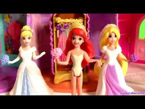 MagiClip Fairytale Wedding Dolls Disney Princess Rapunzel Cinderella Ariel using Play-Doh