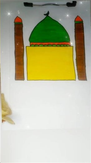 Perfect Mosque Drawing 🌈🕌🔥#drawing #shorts