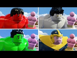 All Big Fig Marvel Character Super Heroes Hulk Smash in LEGO Marvel's Avengers Cutscene