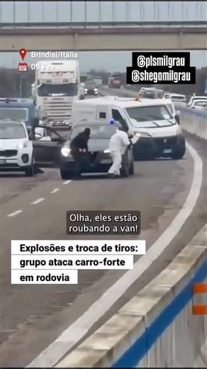 Palmeiras Mil Grau | ITÁLIA | Um grupo armado com fuzis assaltou um carro-forte da empresa Battistolli na rodovia Statale 613, que liga Brindisi a Lecce, na... | Instagram