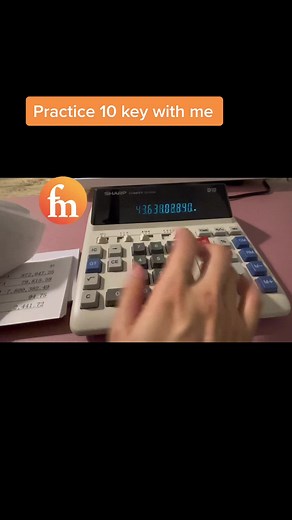 Practice tuping the calculator daily#10keys #calculator #bookkeeping #10keytyping