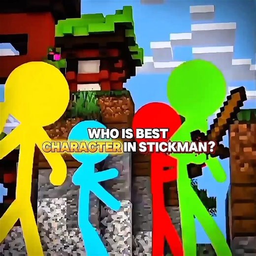 Who is best character in stickman?🗿 #minecraft #stickman #shorts