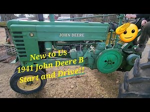 New to Us 1941 John Deere B Tractor 🚜!! Start and Drive