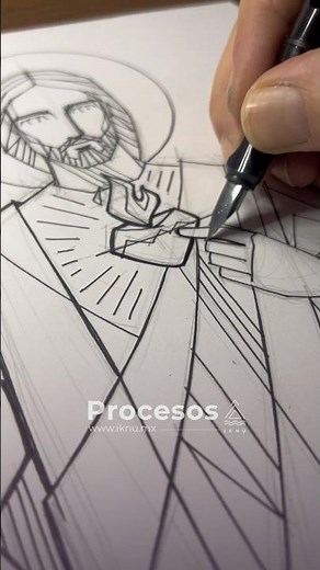 Sagrado Corazón de Jesús / Proceso de dibujo / #arte #art #drawing #artwork #sketch