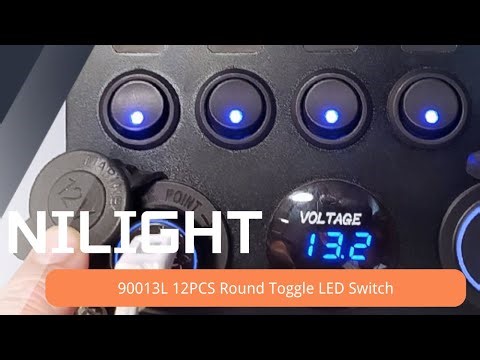 🔘💡 Nilight Round LED Toggle Switches | Multi-Color ON/OFF Control for 12V Systems