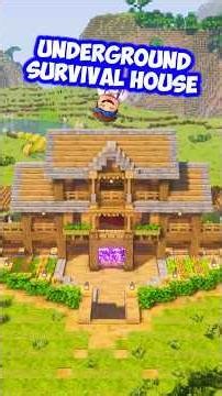 Minecraft Ultimate Survival House Tutorial 🏡 For Realistic Build & No Music ASMR #minecraft