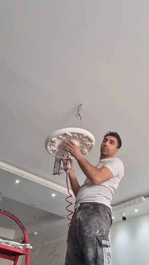 Ceiling Medallion design fitting work | AlKarim Ceiling Pvt Ltd.
