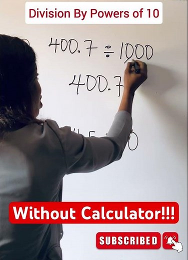 Division of Decimals by Powers of 10. #viralmathshorts