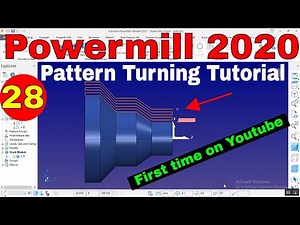 Delcam Powermill Turning Tutorials | Pattern Turning Toolpath