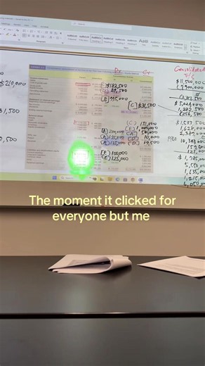 Accounting class was a fever dream