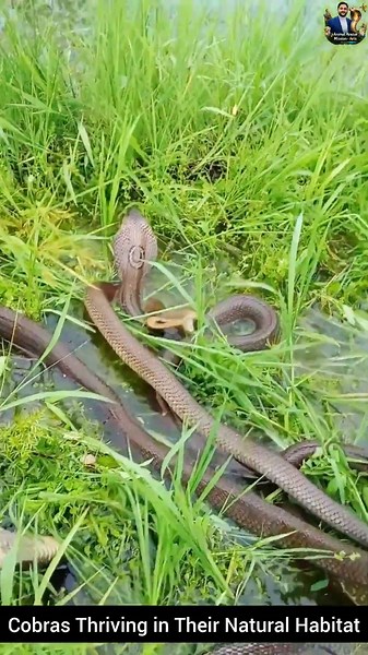 Cobras Thriving in Their Natural Habitat #snake #wildliferescue #cobra #wildlifeentertainment