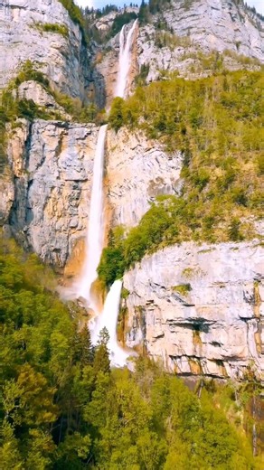Beautiful waterfalls in switzerland Alpen🇨🇭Calming recitation egzonibrahimi Surah al qadr❤️🤲