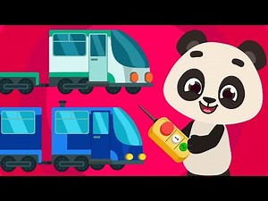 Baby Panda - Repairs Train | Cartoon Little Panda Train Driver | For Kids