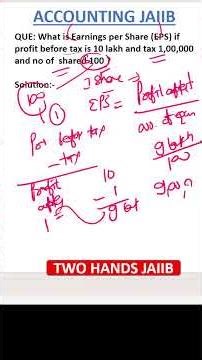 NUMERICAL ON EARNING PER SHARE CALCULATION - MEMEORY BASED ACCOUNTING I TWO HANDS JAIIB