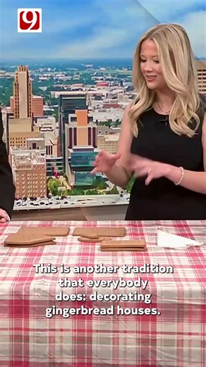 What started as a festive idea quickly turned into live-TV chaos Watch Kylee Dedmon and Jed Castles attempt to build a gingerbread house, and see how it didn’t quite go as planned in the comments below. Send in your gingerbread house creations by email to pics@news9.net! | KWTV - NEWS 9