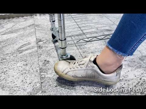 3 Inch PVC Caster with Side Brake | Easy Assembly for Shelving Racks｜#CasterWheel #SideBrakeCaster