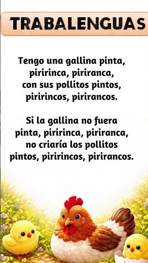 😝Easy and fun tongue twister🐔🐤🐣I have a spotted hen📌 For children 👩‍❤️‍👨 #humor