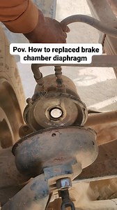How to replace brake chamber diaphragm. #reelsviralシ #reelsafrica #reelsfypシ #reelsvideo #caterpillar #ofwlife | Estelito Quizana Jr.