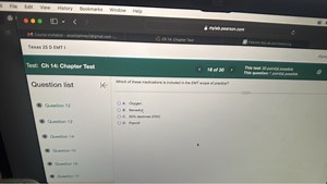 Which of these medications is included in the EMT scope of prac... | Filo