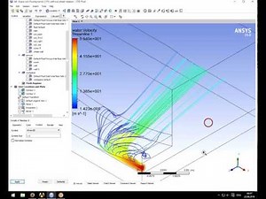 Ansys Workbench CFX coolant flow through porous grinding wheel in grinding process half sym.