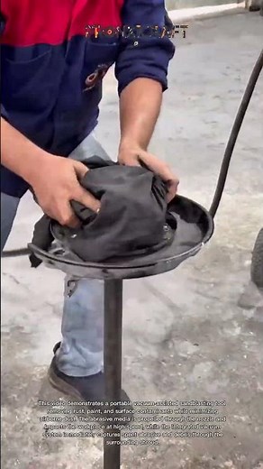 Powerful Dust-Free Sandblasting Tool in Action