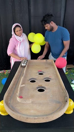 Husband vs wife best game steel ball roll challenge / part 34 #shorts