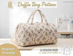 Duffel Bag Sewing Pattern | Large Weekender Travel Bag (PDF) Instant Download - Etsy