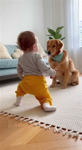 Wiggle Time 😂 #babyandpuppy #babyshorts #feelgood