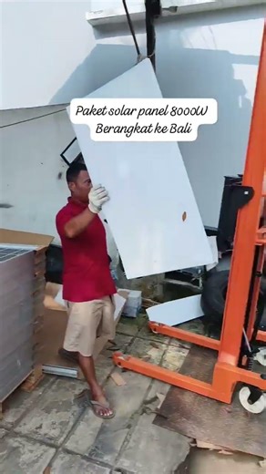 Paket Hybrid PLTS 8000W berangkat menuju Bali