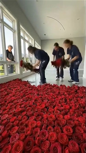 THIS FLOOR IS JUST INSANE 😱 Luxury epoxy floor made of roses #shorts