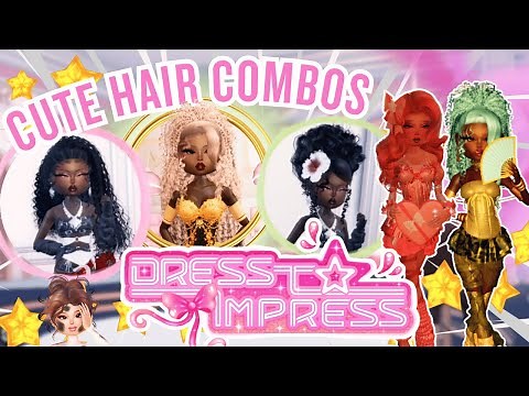 Easy Hair Combos in Dress to Impress 💇‍♀️ | Quick & Cute DTI Hairstyles