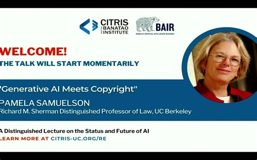 UC伯克利AI讲座系列——当生成式 AI 遇上版权问题 (Pamela Samuelson)