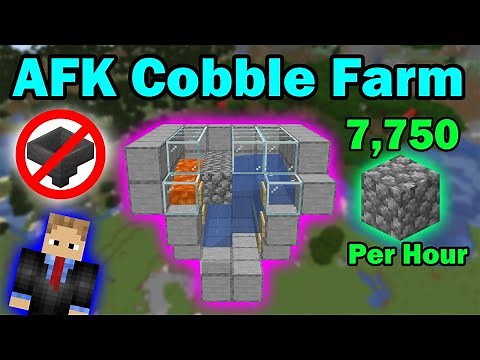 Cobblestone Farm - NO Hoppers! (Minecraft Java)