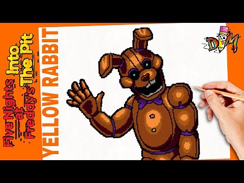 COMO DIBUJAR A YELLOW RABBIT | FIVE NIGHT AT FREDDY'S INTO THE PIT | how to draw yellow rabbit fnaf