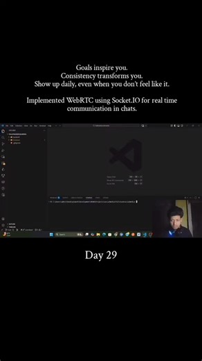 Abhishek Sharma | This is Day 29 of building a social media application from scratch. Today I implemented WebRTC using Socket.IO for Real Time... | Instagram